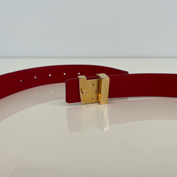 LOUIS VUITTON DENIM BELT GOLD TONE HARDWARE SIZE 90 NWOTS! - Picture 12 of 15